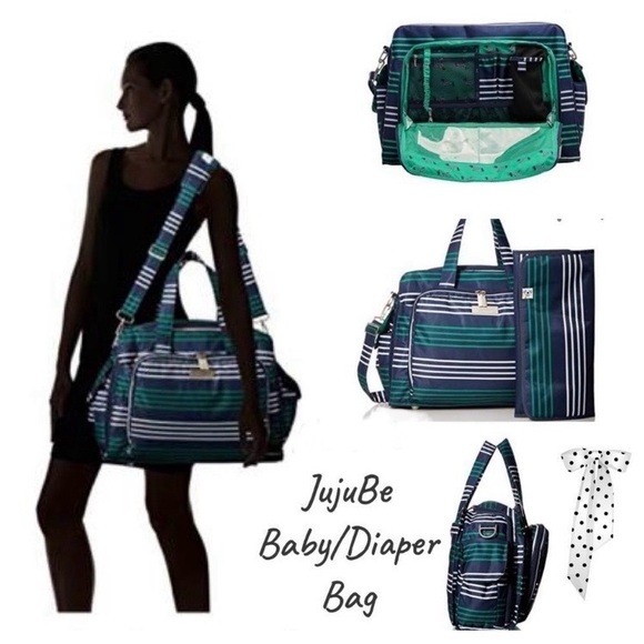 Ju-Ju-Be Dancing Dahlias Large Overnight Diaper Bag - Picture 3 of 16